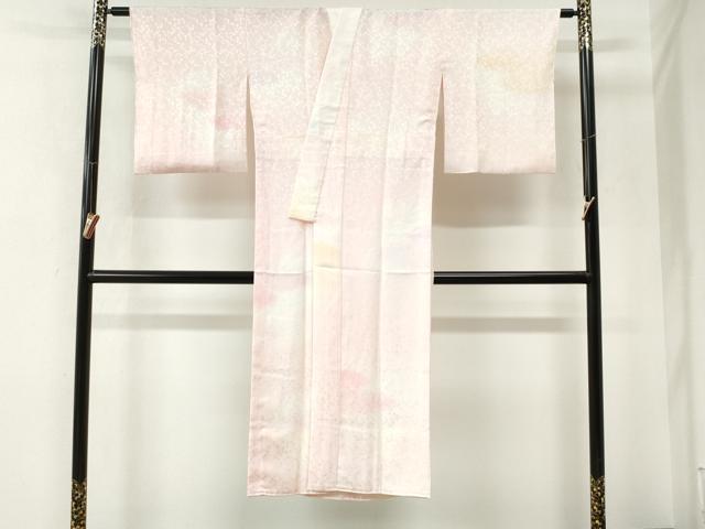 平和屋着物●長襦袢　無双仕立て　雲取り舞桜地紋　暈し染め　正絹　逸品　CABM4414yc