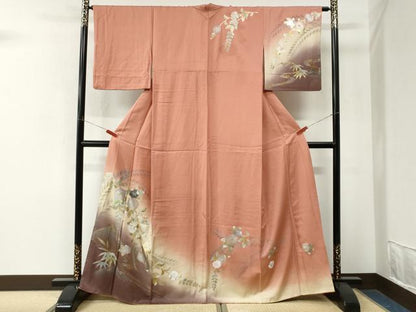 平和屋着物●訪問着　辻が花　暈し染め　金彩　正絹　逸品　CABM4417yc