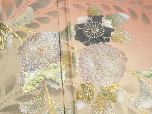 平和屋着物●訪問着　辻が花　暈し染め　金彩　正絹　逸品　CABM4417yc
