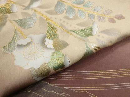 平和屋着物●訪問着　辻が花　暈し染め　金彩　正絹　逸品　CABM4417yc
