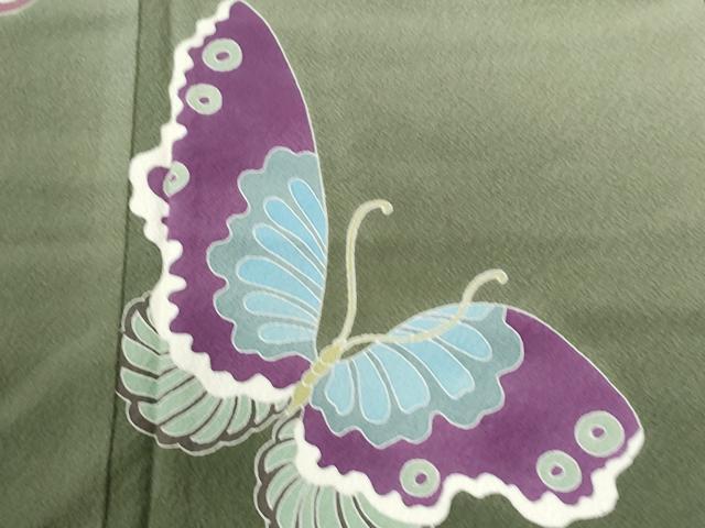 平和屋着物●世界的人形師　辻村寿三郎　ジュサブロー　訪問着　舞蝶文　暈し染め　正絹　逸品　CABM4428yc