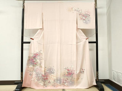 平和屋着物●訪問着　渡り橋風景文　暈し染め　正絹　逸品　CABM4432yc
