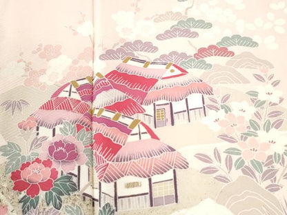 平和屋着物●訪問着　渡り橋風景文　暈し染め　正絹　逸品　CABM4432yc