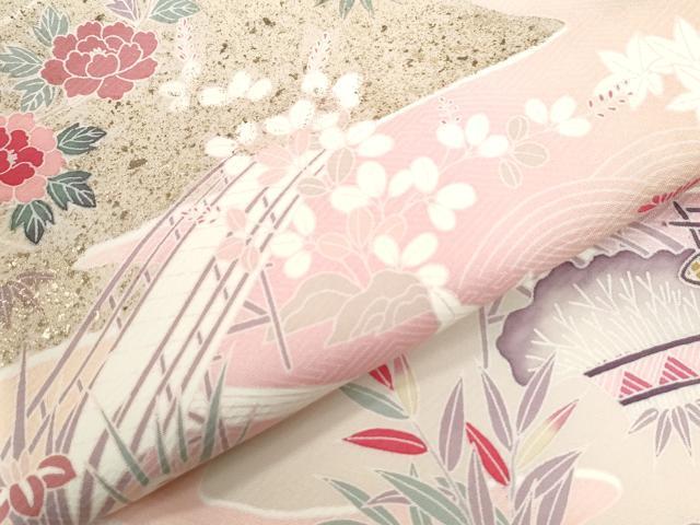 平和屋着物●訪問着　渡り橋風景文　暈し染め　正絹　逸品　CABM4432yc