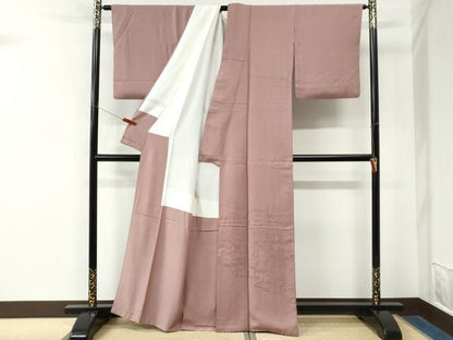 平和屋着物●豪華色留袖　辻が花地紋　退紅色　正絹　逸品　CABM4435yc