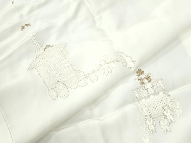 平和屋着物●中国三大刺繍　スワトウ刺繍　総刺繍　長襦袢　無双仕立て　祇園祭　金糸　やまと誂製　正絹　逸品　CABM4447yc