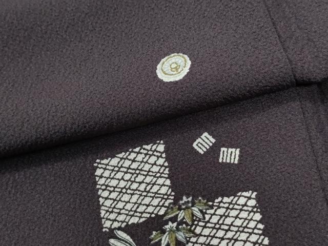 平和屋着物●上質な小紋　市松兎吉祥文　正絹　逸品　CABM4451yc