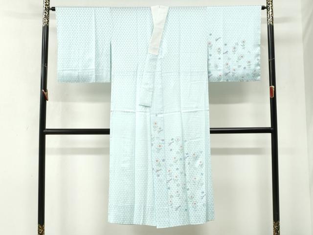 平和屋着物●長襦袢　無双仕立て　手描き　源氏香草花文　正絹　逸品　未使用　CABM4460yc