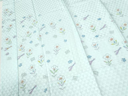 平和屋着物●長襦袢　無双仕立て　手描き　源氏香草花文　正絹　逸品　未使用　CABM4460yc