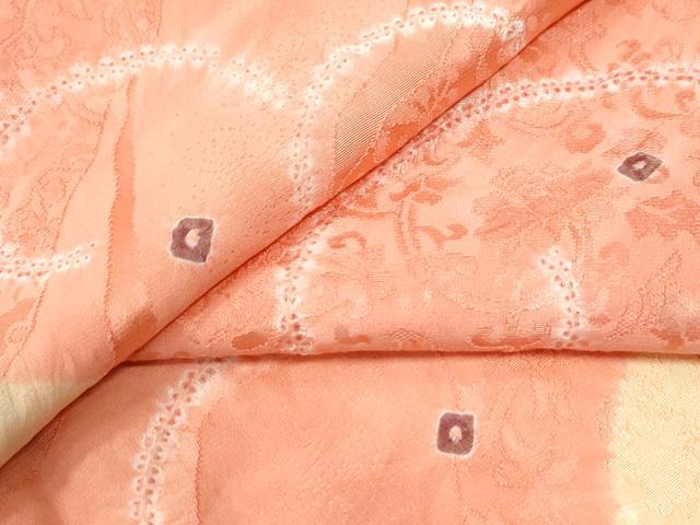 平和屋着物●長襦袢　無双仕立て　絞り　唐草文　半衿刺繍　正絹　逸品　未使用　CABM4461yc