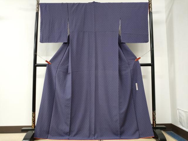 平和屋着物●世界的人形師　辻村寿三郎　ジュサブロー　小紋　変わり市松吉祥文　正絹　逸品　未使用　CABM4465yc