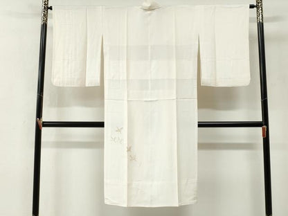 平和屋着物●長襦袢　無双仕立て　飛鶴文　金糸　正絹　逸品　CABM4472yc