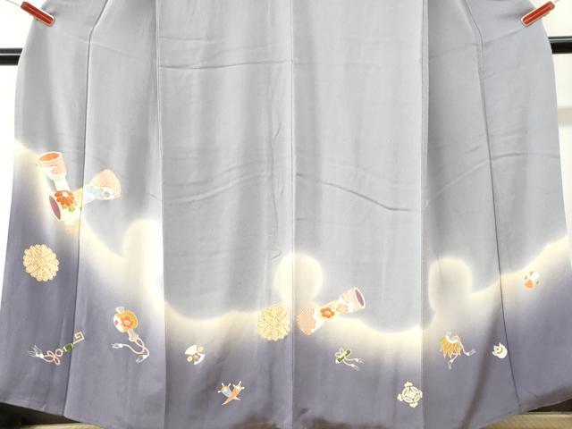 平和屋着物●訪問着　宝尽くし　暈し染め　金彩　鬼しぼ縮緬　正絹　逸品　CABM4487yc