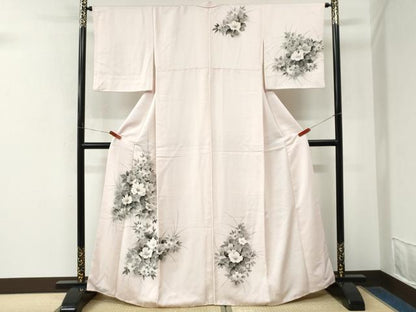 平和屋着物●訪問着　草花文　暈し染め　正絹　逸品　CABM4491yc