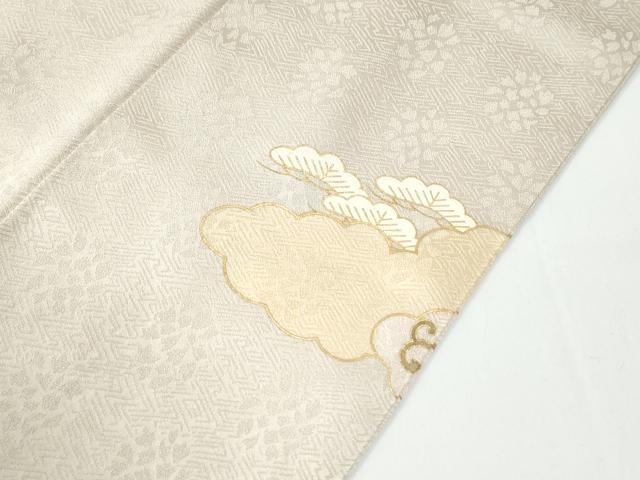 平和屋着物●色留訪問着　作家物　駒刺繍　雲重ね宝尽くし花唐草文　金彩　正絹　逸品　CABM4492yc