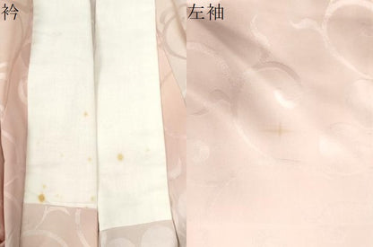平和屋着物●長襦袢　無双仕立て　梅鉢唐草地紋　暈し染め　正絹　逸品　CABM4493yc