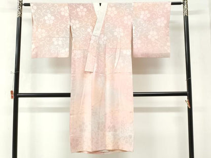 平和屋着物●長襦袢　無双仕立て　梅鉢唐草地紋　暈し染め　正絹　逸品　CABM4493yc