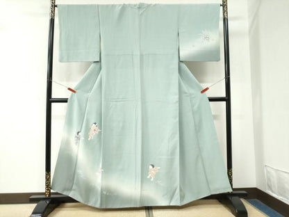 平和屋着物●訪問着　童子遊び　暈し染め　正絹　逸品　CABM4497yc