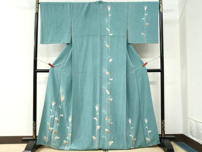 平和屋着物●訪問着　駒刺繍　裏菊　正絹　逸品　CABM4499yc