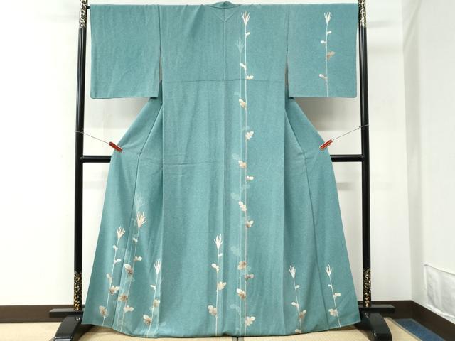 平和屋着物●訪問着　駒刺繍　裏菊　正絹　逸品　CABM4499yc
