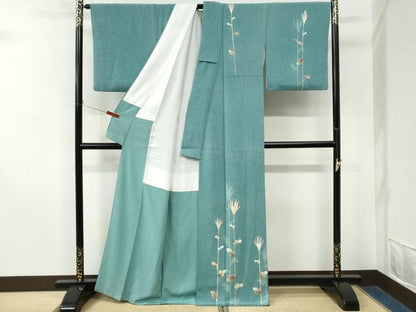 平和屋着物●訪問着　駒刺繍　裏菊　正絹　逸品　CABM4499yc
