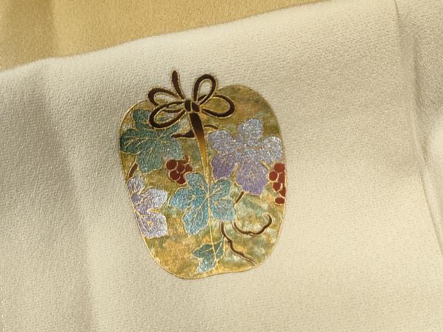 平和屋着物●中国三大刺繍　スワトウ刺繍　訪問着　仕覆花文　暈し染め　金彩　正絹　逸品　CABM4509yc