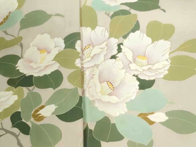 平和屋着物●訪問着　刺繍　枝花文　暈し染め　金彩　正絹　逸品　CABM4515yc