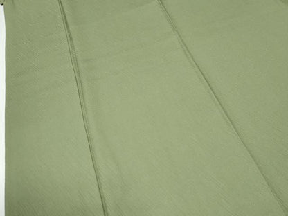 平和屋着物●上質な色無地　霞地紋　柳染色　正絹　逸品　未使用　CABM4526yc