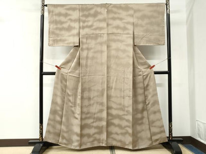 平和屋着物●上質な小紋　霞文　正絹　逸品　未使用　CABM4529yc