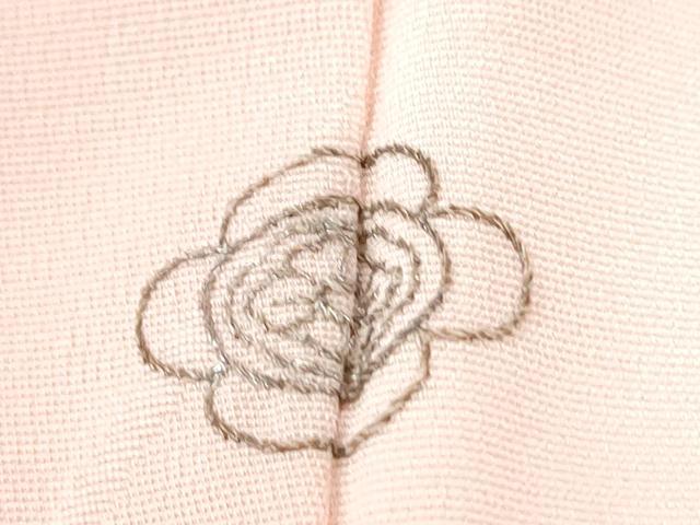 平和屋着物●上質な小紋　地紋起こし　薔薇　正絹　逸品　未使用　CABM4533yc