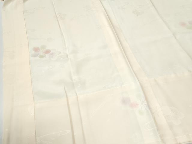 平和屋着物●長襦袢　無双仕立て　流水簪舞花地紋　暈し染め　正絹　逸品　CABM4538yc