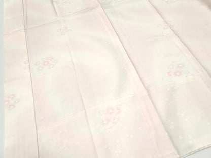 平和屋着物●長襦袢　無双仕立て　舞花文　暈し染め　正絹　逸品　未使用　CABM4539yc