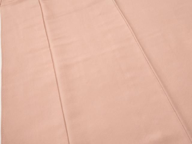 平和屋着物●上質な色無地　珊瑚色　正絹　逸品　未使用　CABM4545yc