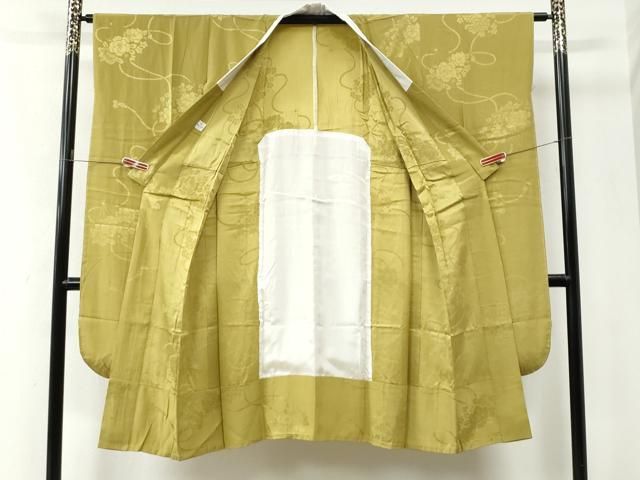 平和屋着物●豪華振袖・長襦袢セット　鬘帯飛鶴宝尽くし花文　暈し染め　金彩　正絹　逸品　CABM4554yc
