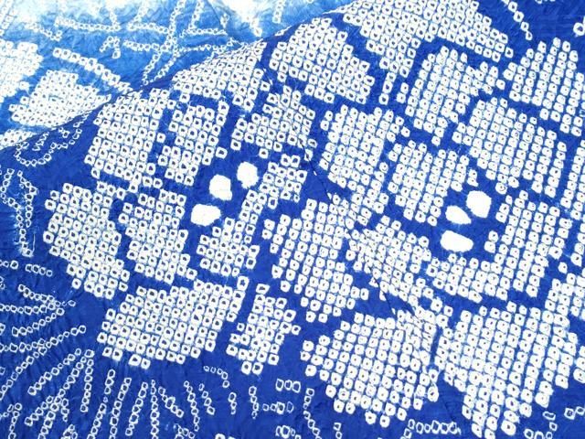平和屋着物●豪華振袖・長襦袢セット　総絞り　牡丹花青海波　暈し染め　正絹　逸品　CABM4556yc