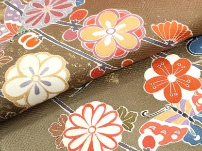 平和屋着物●訪問着　舞蝶松梅文　暈し染め　金彩　正絹　逸品　CABM4562yc