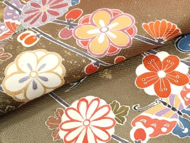 平和屋着物●訪問着　舞蝶松梅文　暈し染め　金彩　正絹　逸品　CABM4562yc