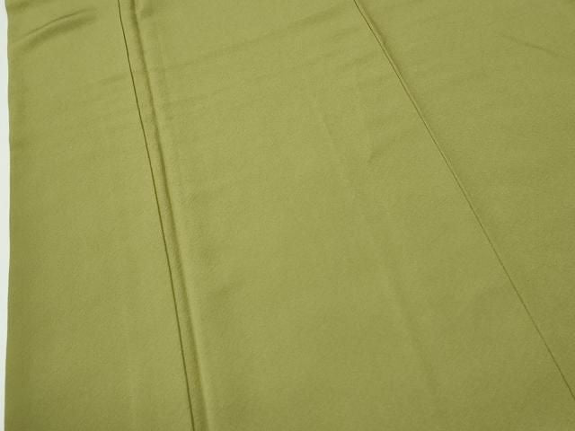 平和屋着物●上質な色無地　草木染　青朽葉色　正絹　逸品　CABM4565yc
