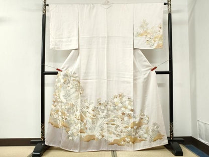 平和屋着物●訪問着　鳳凰草花文　金彩　正絹　逸品　未使用　CABM4570yc