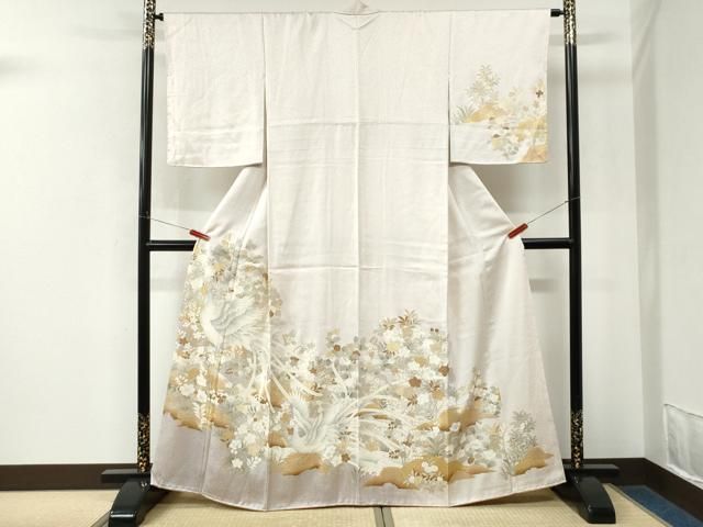 平和屋着物●訪問着　鳳凰草花文　金彩　正絹　逸品　未使用　CABM4570yc