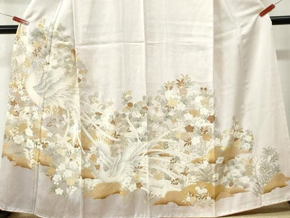 平和屋着物●訪問着　鳳凰草花文　金彩　正絹　逸品　未使用　CABM4570yc