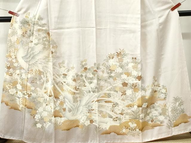 平和屋着物●訪問着　鳳凰草花文　金彩　正絹　逸品　未使用　CABM4570yc