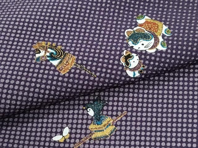 平和屋着物●上質な小紋　京友禅　玩具文　金彩　反端付き　正絹　逸品　未使用　CABM4572yc