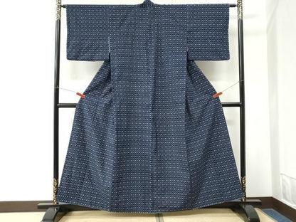 平和屋着物●久留米絣　吉祥文　綿　逸品　CABM4574yc