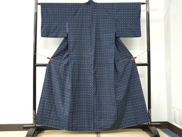 平和屋着物●久留米絣　吉祥文　綿　逸品　CABM4574yc