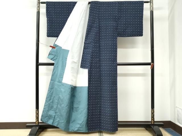 平和屋着物●久留米絣　吉祥文　綿　逸品　CABM4574yc