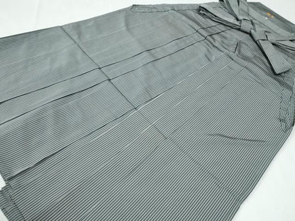 平和屋着物●男性　行灯袴　間道　正絹　逸品　CABM4576yc