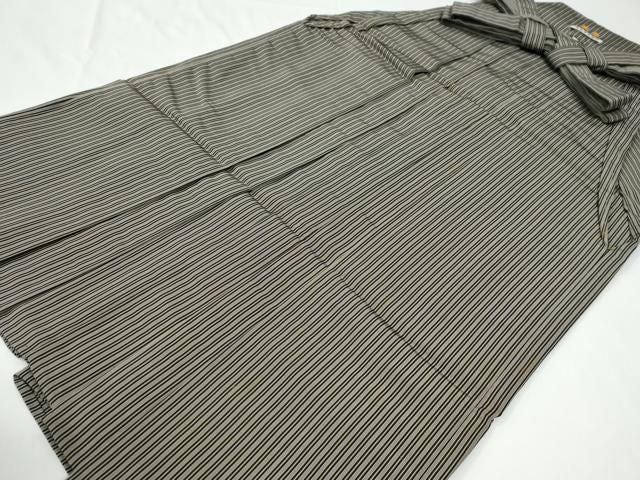 平和屋着物●男性　行灯袴　間道　正絹　逸品　CABM4577yc