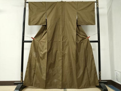 平和屋着物●色留訪問着　本場大島紬　毬舞花文　正絹　逸品　CABM4591yc