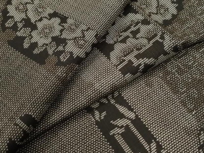 平和屋着物●本場大島紬　9マルキ　雪輪短冊松竹梅　正絹　逸品　CABM4597yc